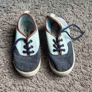 OshKosh B'gosh Light Blue and Dark Gray Canvas Kids Sneakers